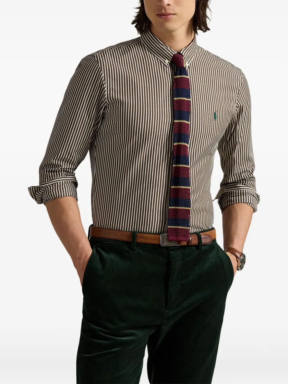 Polo Ralph Lauren Gestreept overhemd Bruin