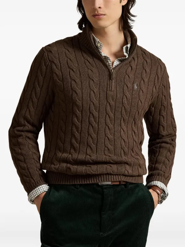 Polo Ralph Lauren ケーブルニット ハーフジップセーター