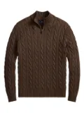 Polo Ralph Lauren cable-knit half-zip sweater - Brown