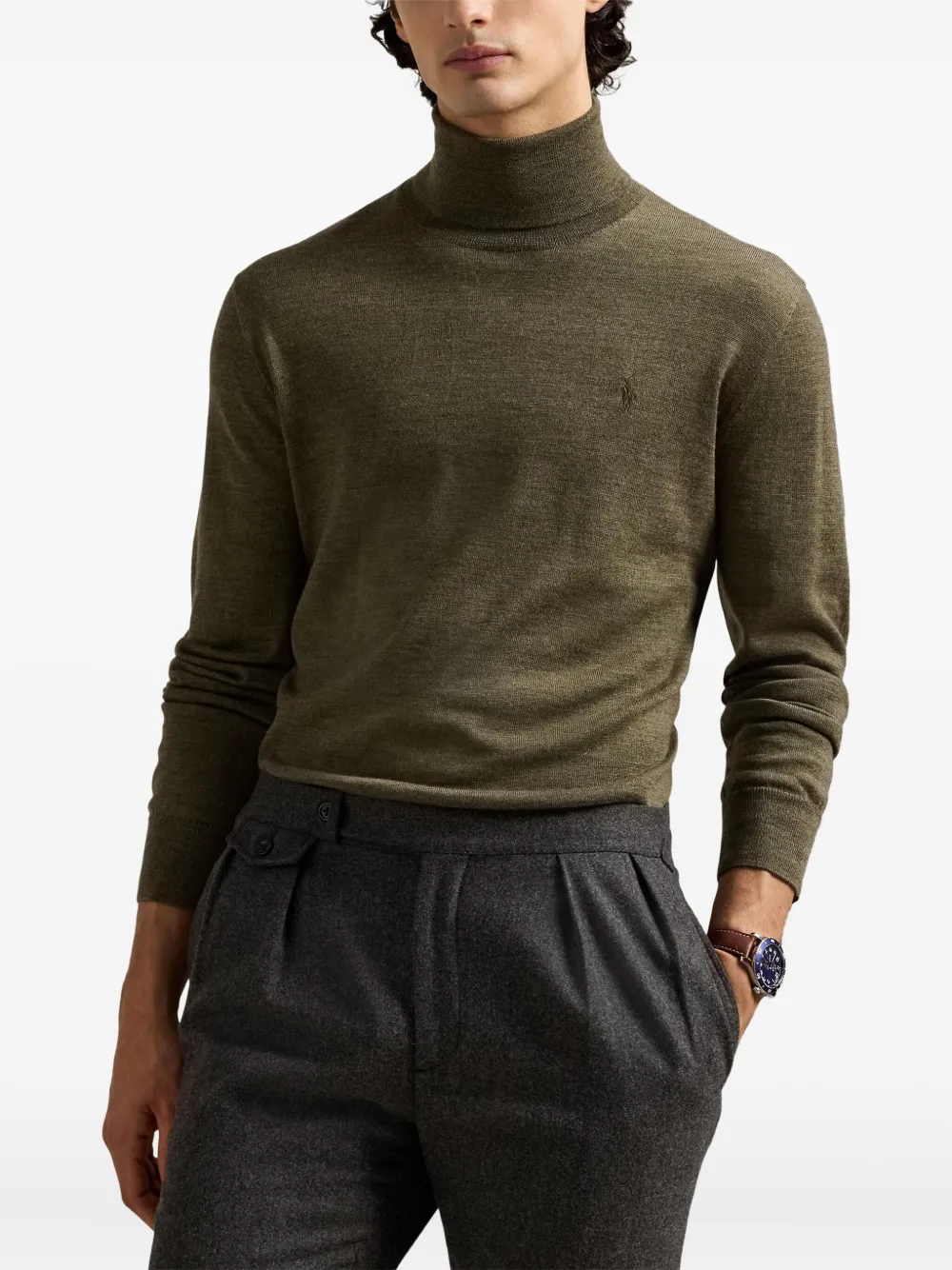 Polo Ralph Lauren Geribbelde coltrui Groen