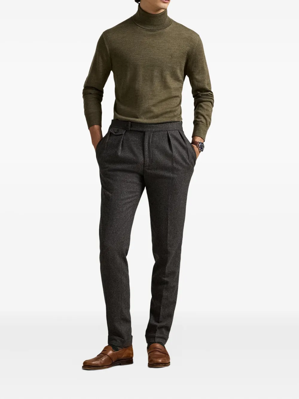 Polo Ralph Lauren Geribbelde coltrui Groen