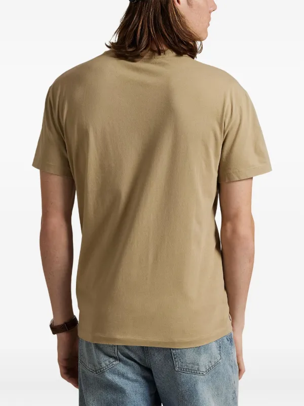 Polo Ralph Lauren logo-print crew-neck T-shirt | Neutrals | FARFETCH
