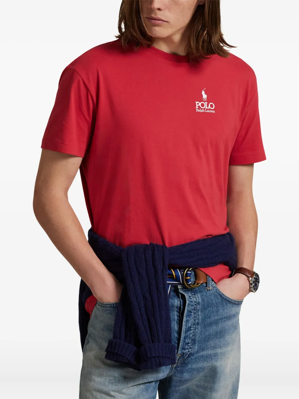 Polo Ralph Lauren T-shirt met geborduurd logo Rood