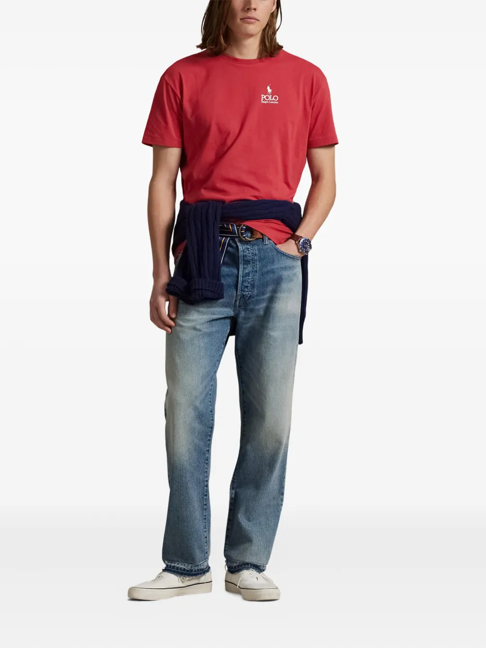 Polo Ralph Lauren T-shirt met geborduurd logo Rood