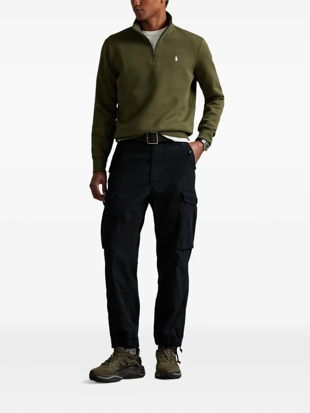 Polo Ralph Lauren half-zip double-knit sweatshirt Groen