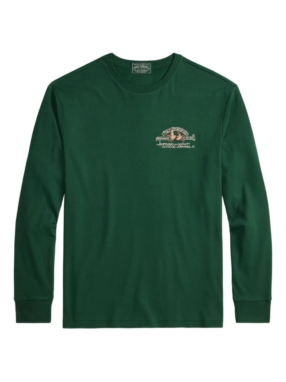 Polo Ralph Lauren T-shirt met logopatroon en lange mouwen Groen