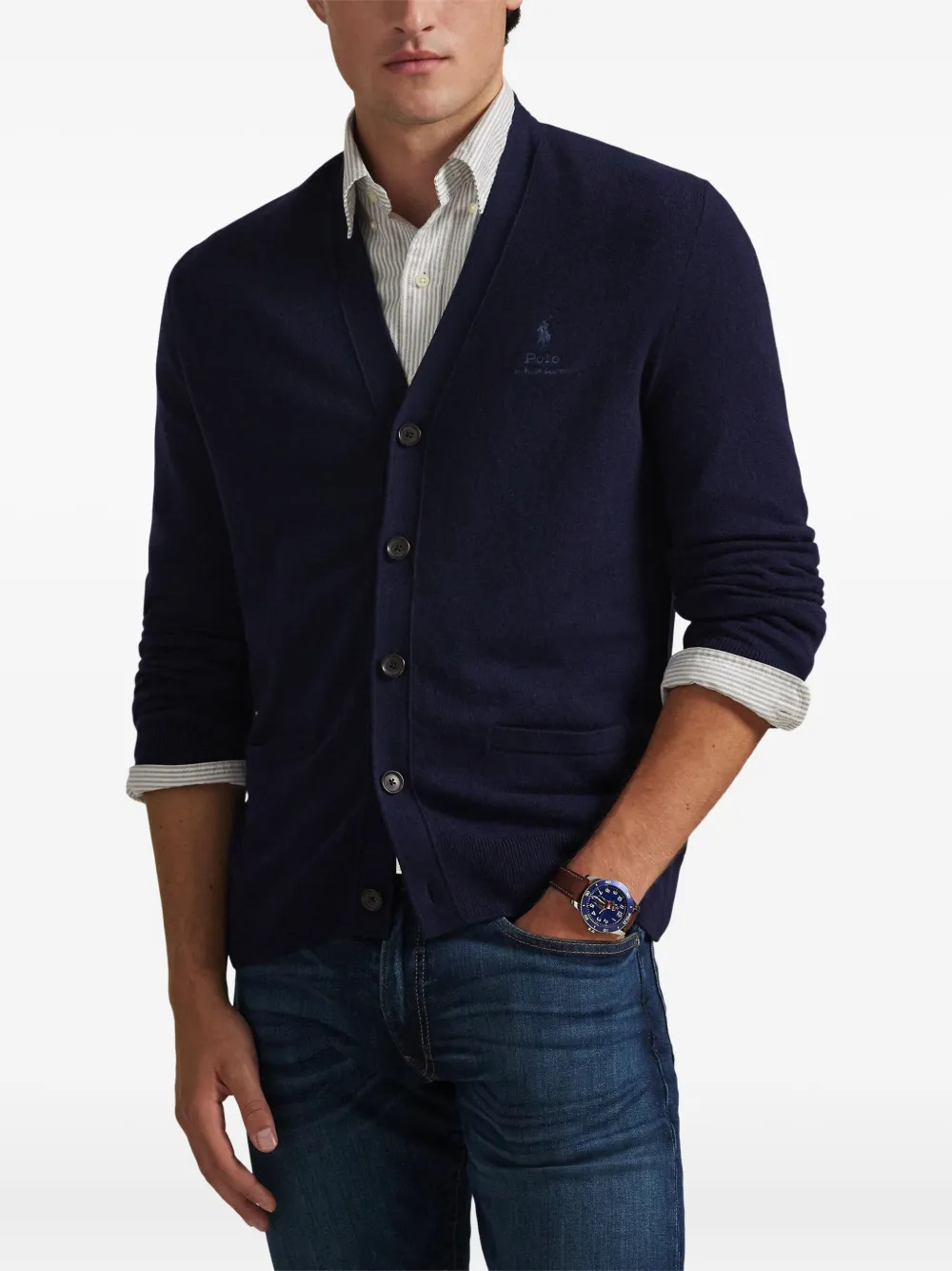 Polo Ralph Lauren Vest met geborduurd logo Blauw