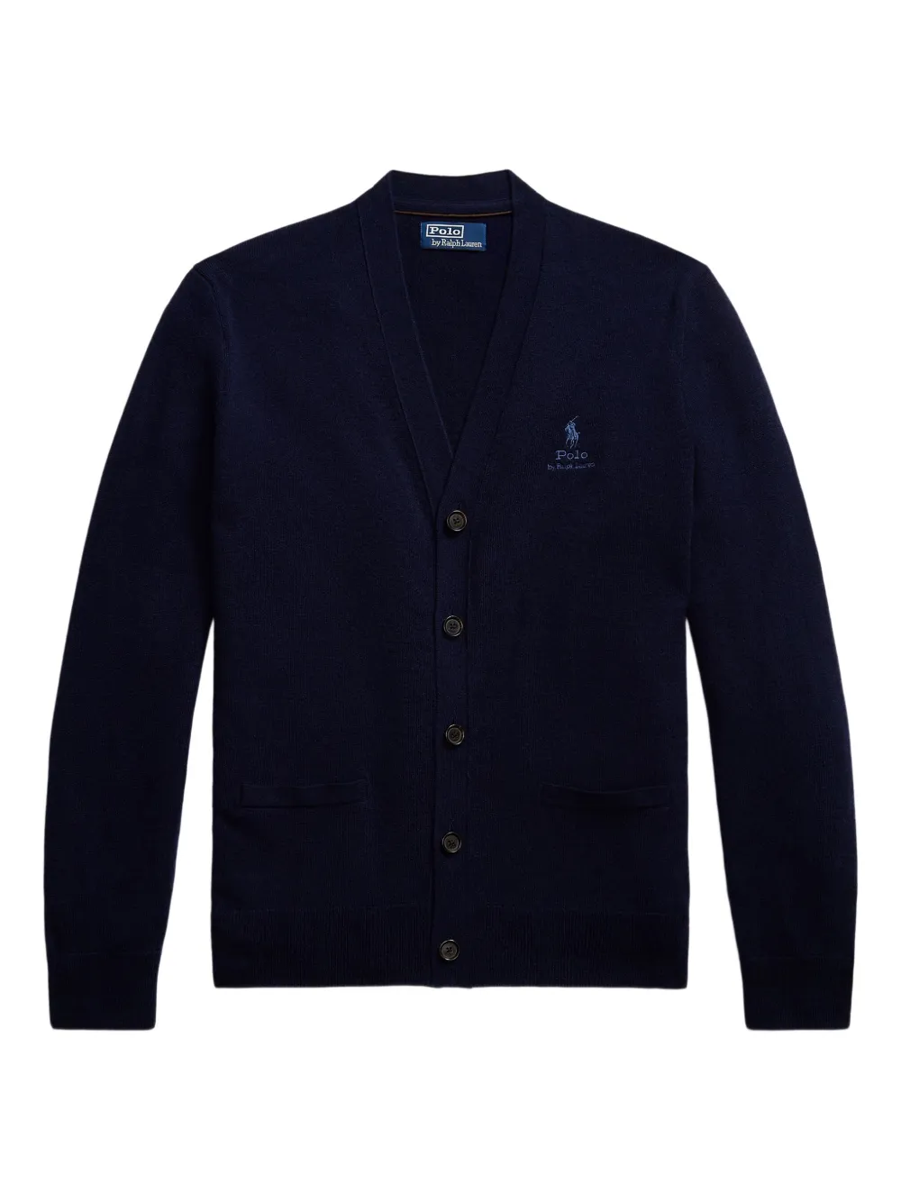 Polo Ralph Lauren logo-embroidered wool cardigan | Blue | Image 1