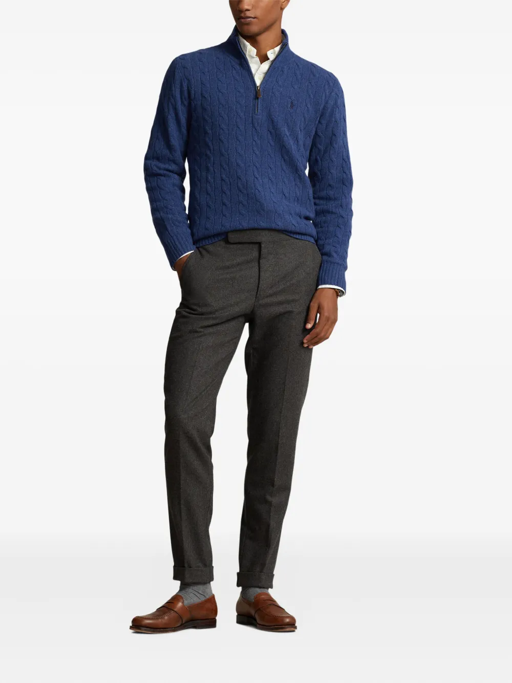 Polo Ralph Lauren Kabelgebreide trui Blauw