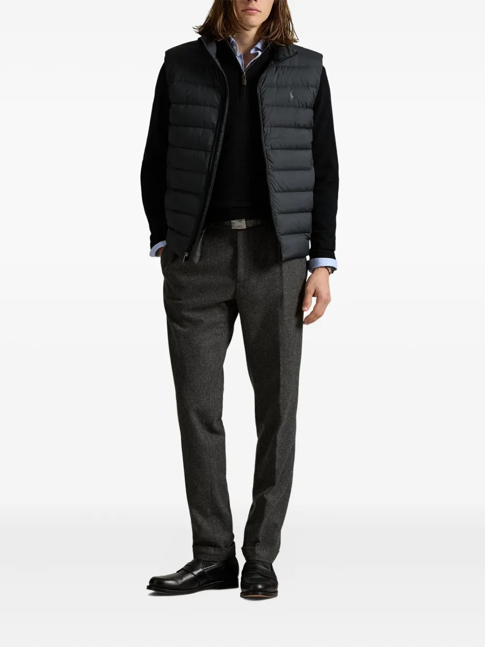 Polo Ralph Lauren Bodywarmer met geborduurd logo Zwart