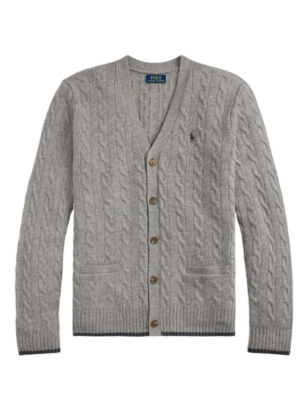 Polo Ralph Lauren cable-knit cardigan | Grey | Image 1