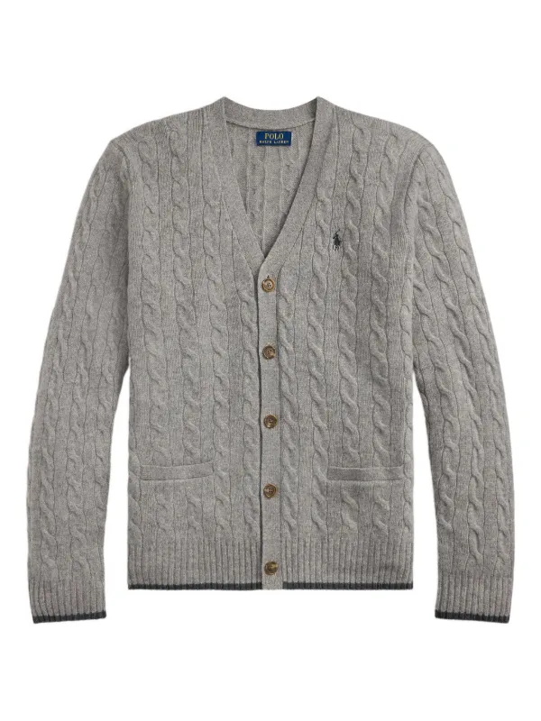 Polo Ralph Lauren ケーブルニット カーディガン | グレー | FARFETCH JP