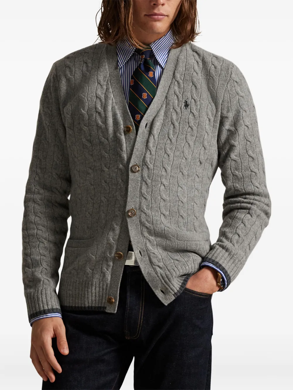 Polo Ralph Lauren Kabelgebreid vest Grijs