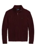 Polo Ralph Lauren cable-knit half-zip sweater - Red