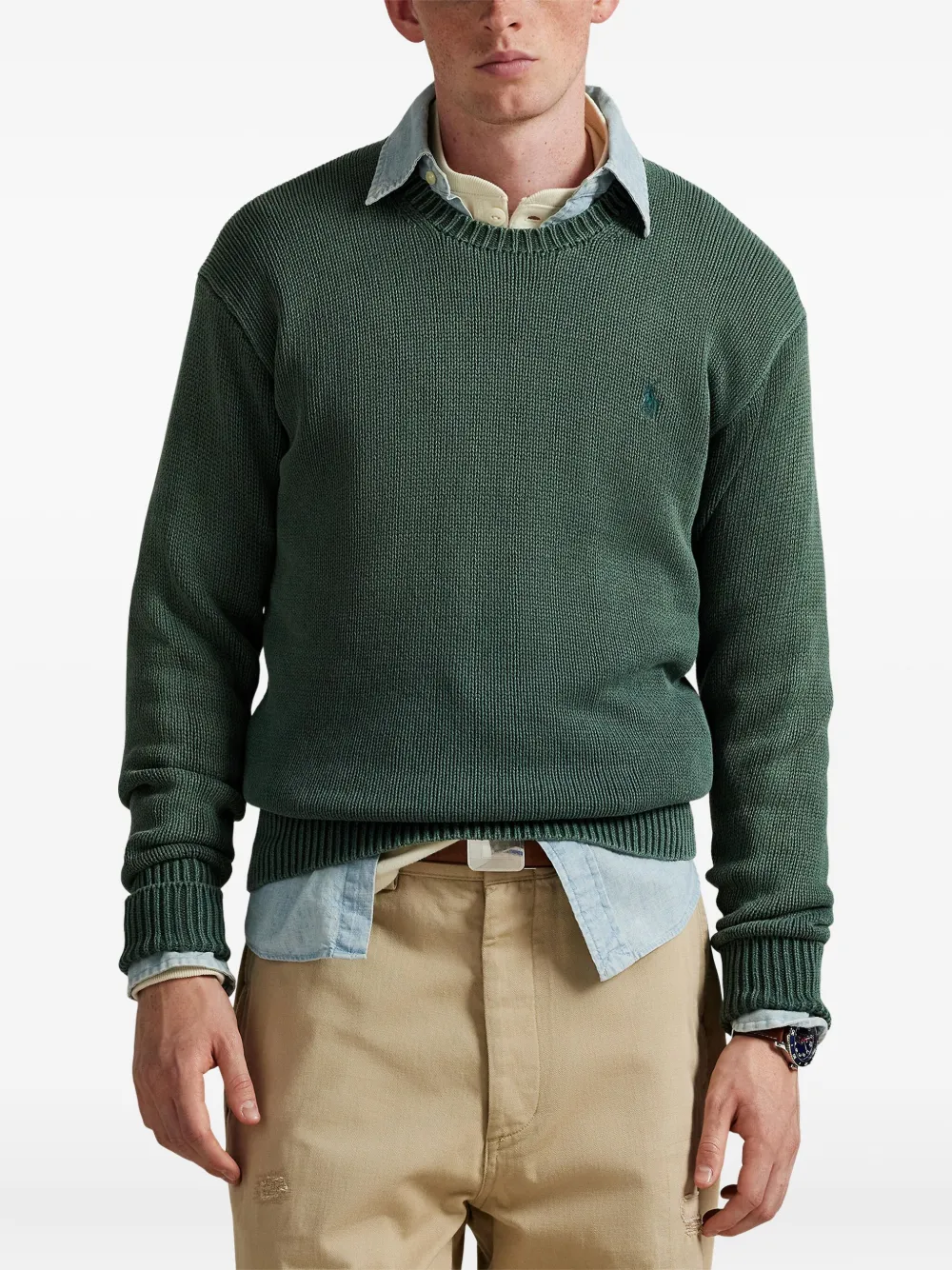 Polo Ralph Lauren Katoenen trui met lange mouwen Groen