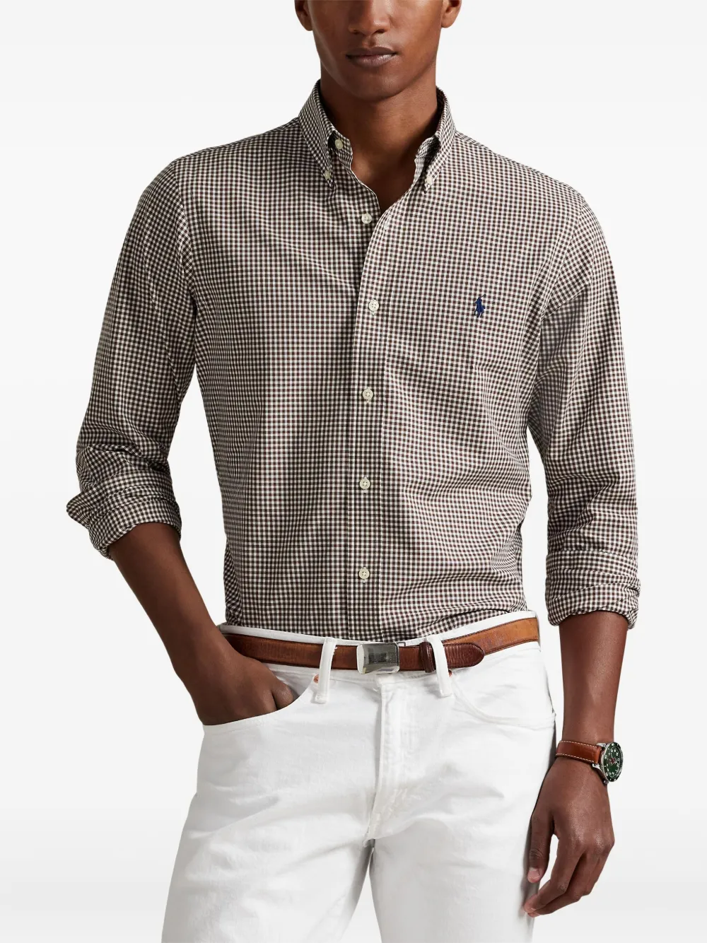 Polo Ralph Lauren Overhemd met gingham ruit Bruin