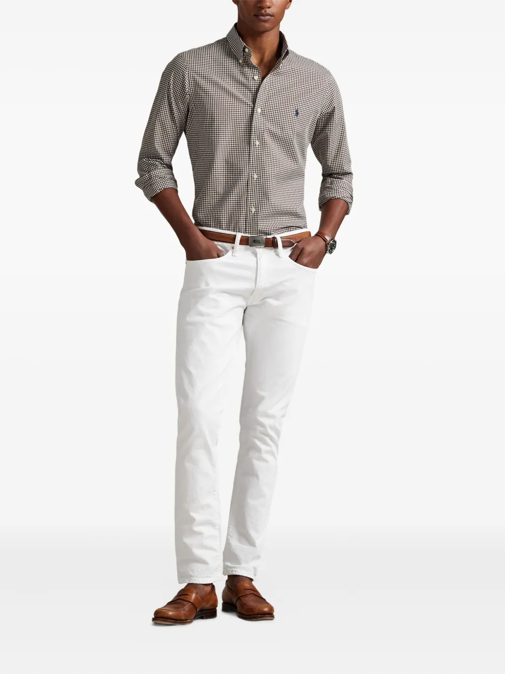 Polo Ralph Lauren Overhemd met gingham ruit Bruin