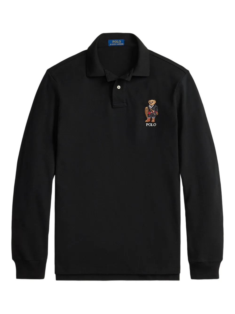 Polo Ralph Lauren Ralph Lauren Polo Bear Mesh Polo Shirt In Black