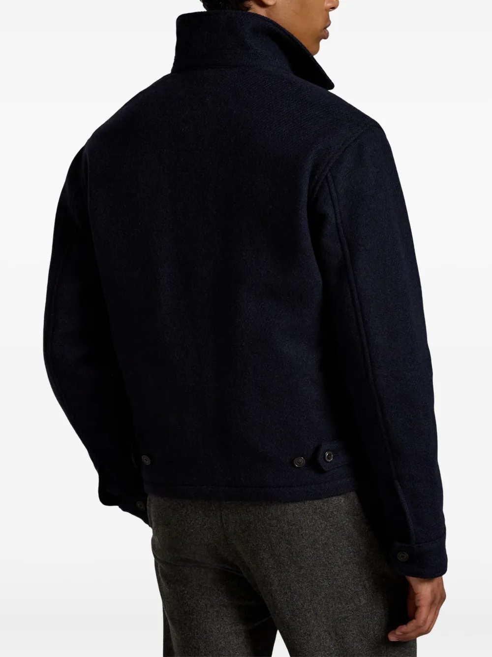 Polo Ralph Lauren wool zip-front windbreaker Blauw