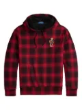 Polo Ralph Lauren plaid-pattern hoodie - Red