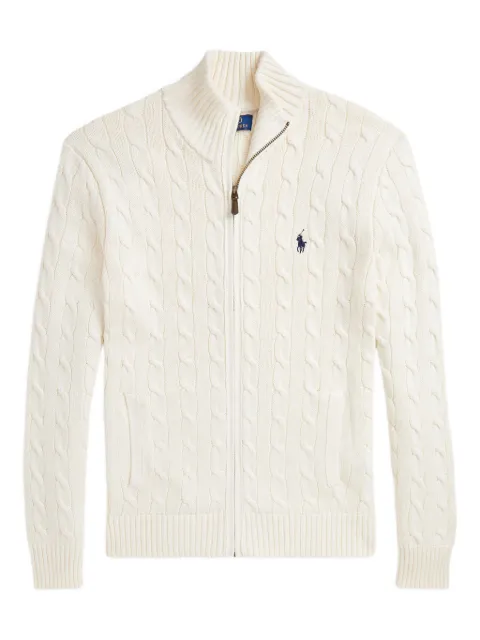 Polo Ralph Lauren كارديغان بحياكة الضفيرة وسحاب