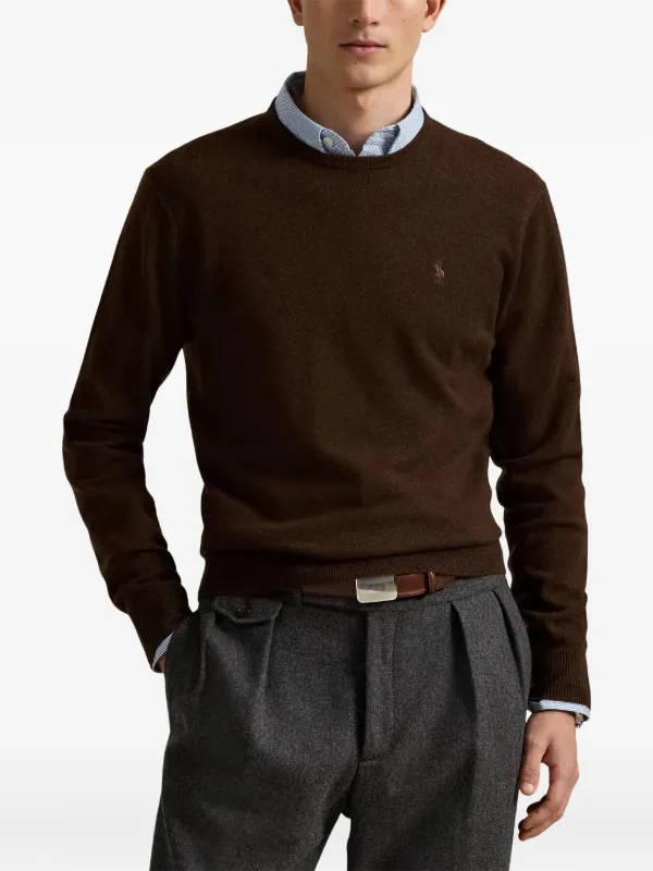 Polo Ralph Lauren crew-neck Knit Sweater | Brown | FARFETCH