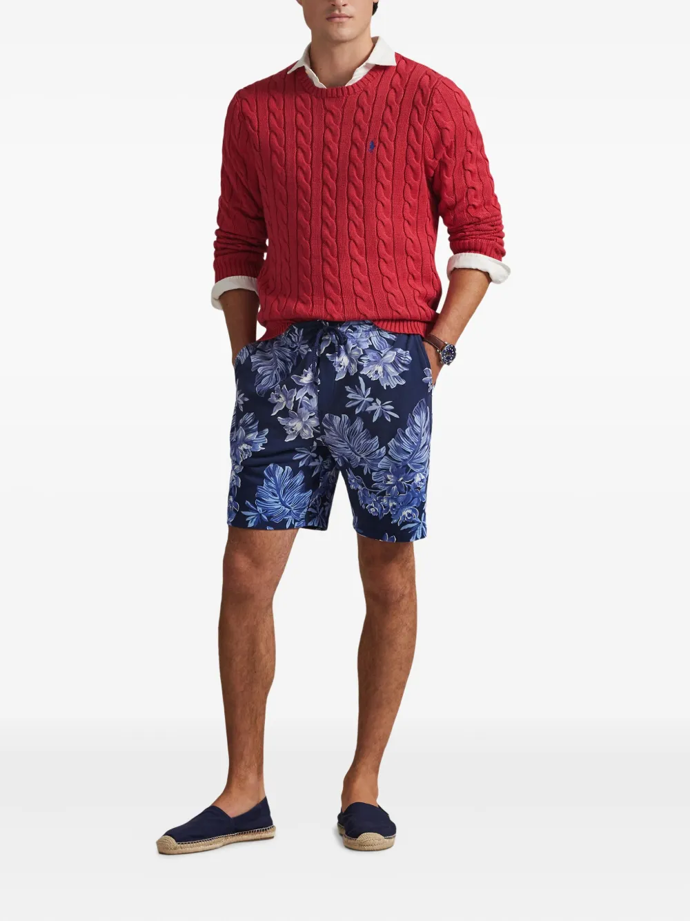 Polo Ralph Lauren Kabelgebreide katoenen trui Rood