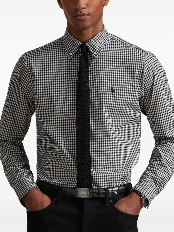 わ*び様 Ralph Lauren Long-sleeved checked s Polo Ralph Lauren long-sleeves Checked Shirt | White | FARFETCH CA