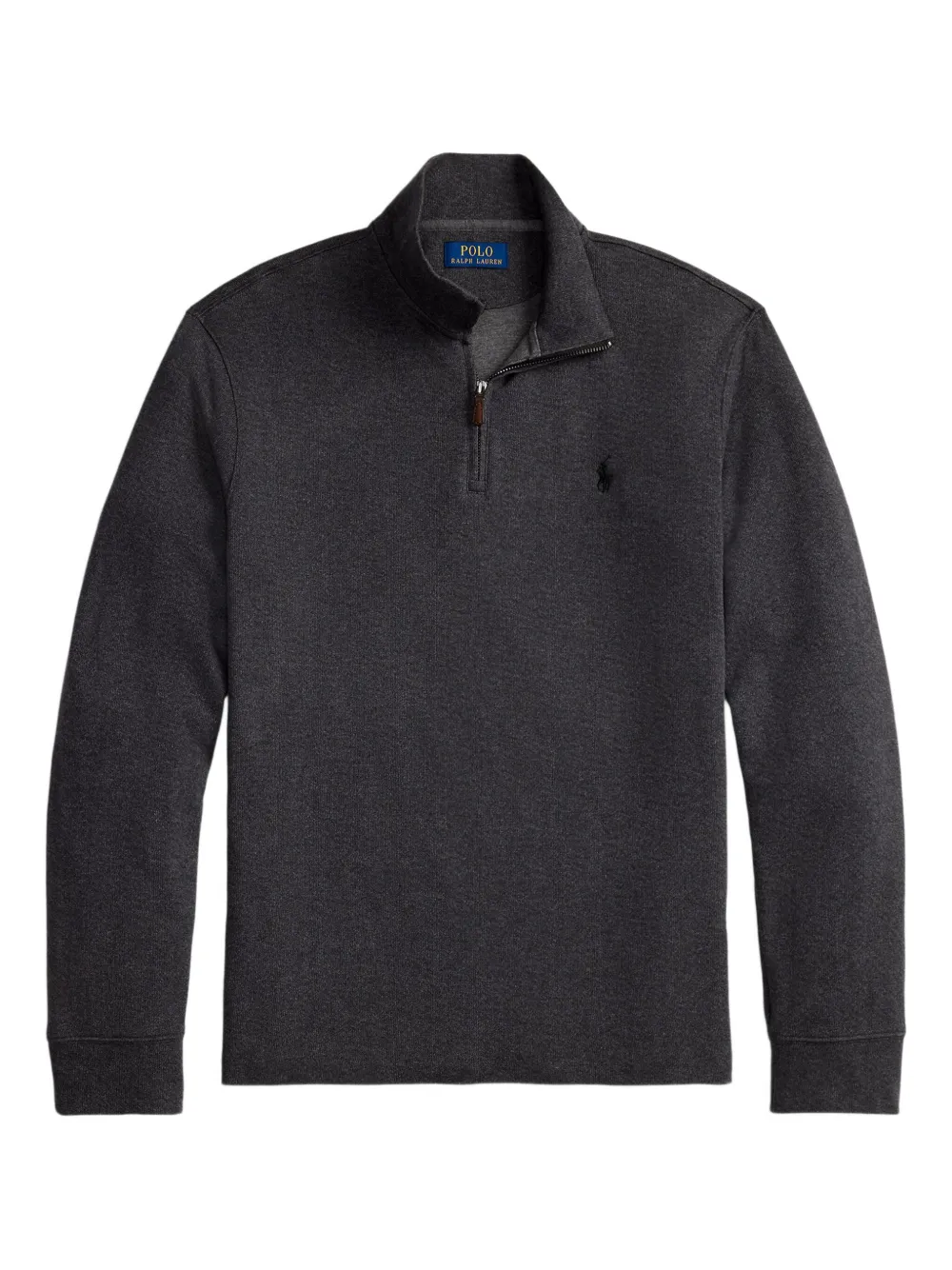 POLO フリース ジッパー付きセーター M 黒 U.S. POLO ASSN. セーター ニット ∴WEGO/U.S. ASSN.別注畔編み