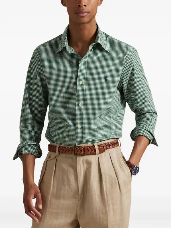 Polo Ralph Lauren gingham-check button-down Shirt Green