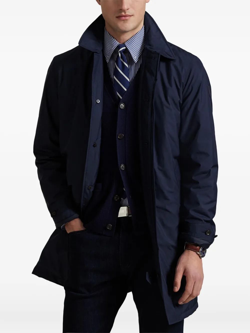 Polo Ralph Lauren Inpakbare gewatteerde jas Blauw