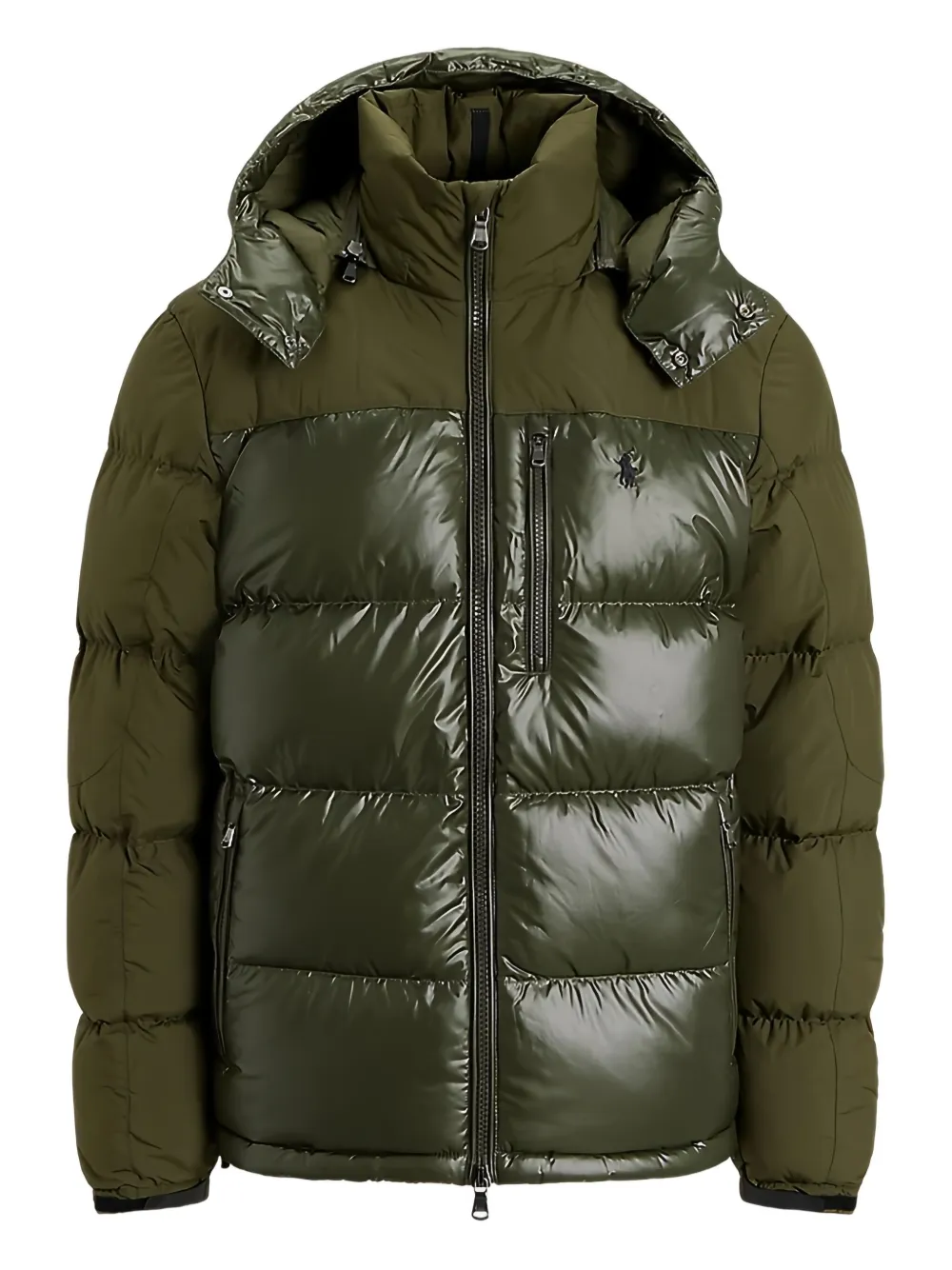 Polo Ralph Lauren Hooded Insulated Bomber Jacket In Green
