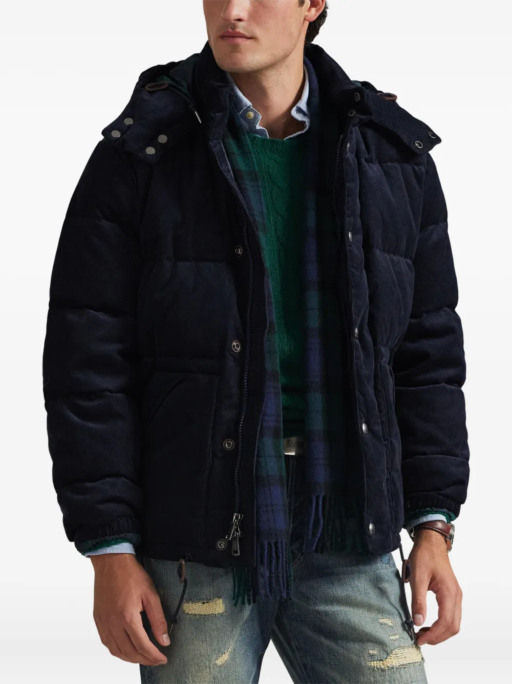 Polo Ralph Lauren Ribfluwelen gewatteerd bomberjack Blauw