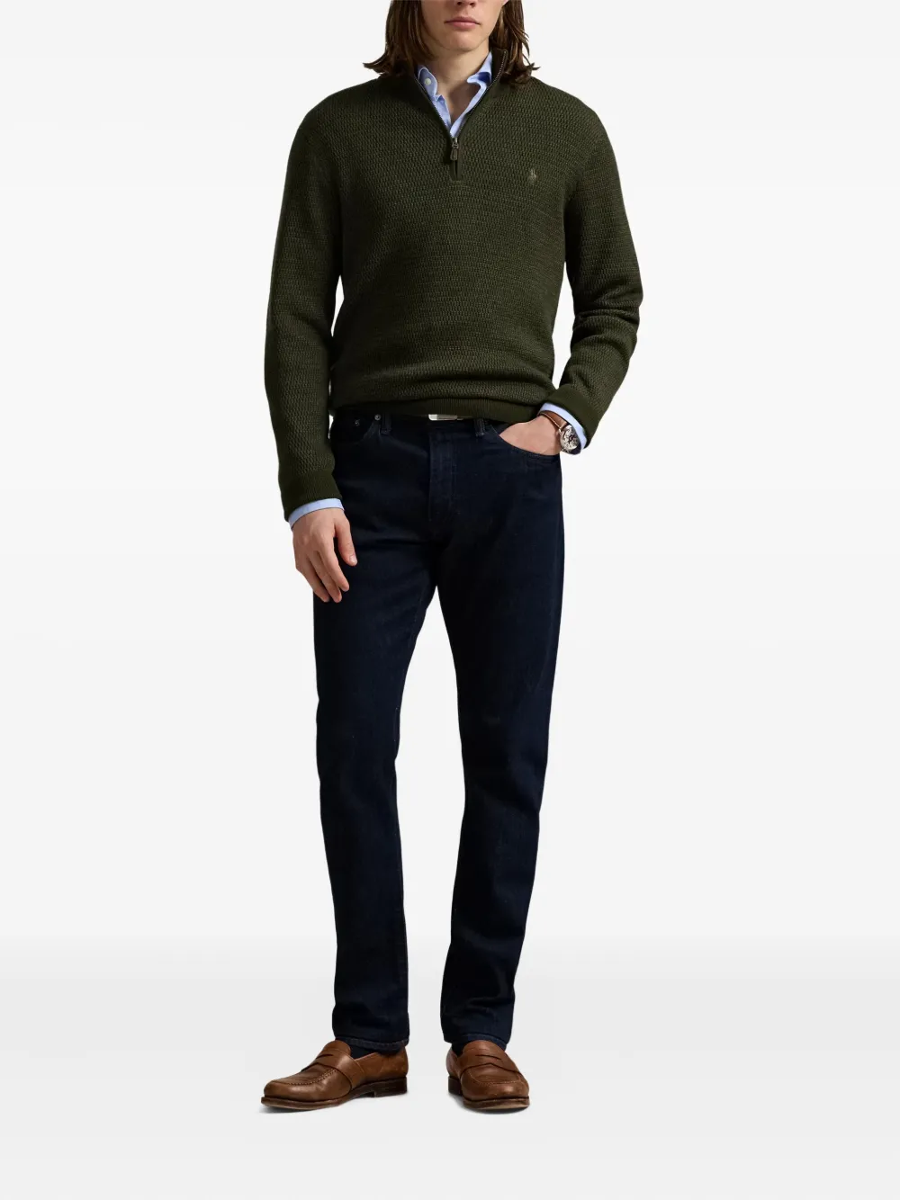 Polo Ralph Lauren Gebreide trui met ritskraag Groen