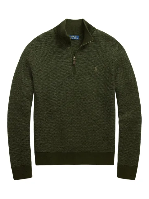 Polo Ralph Lauren zip-neck textured sweater