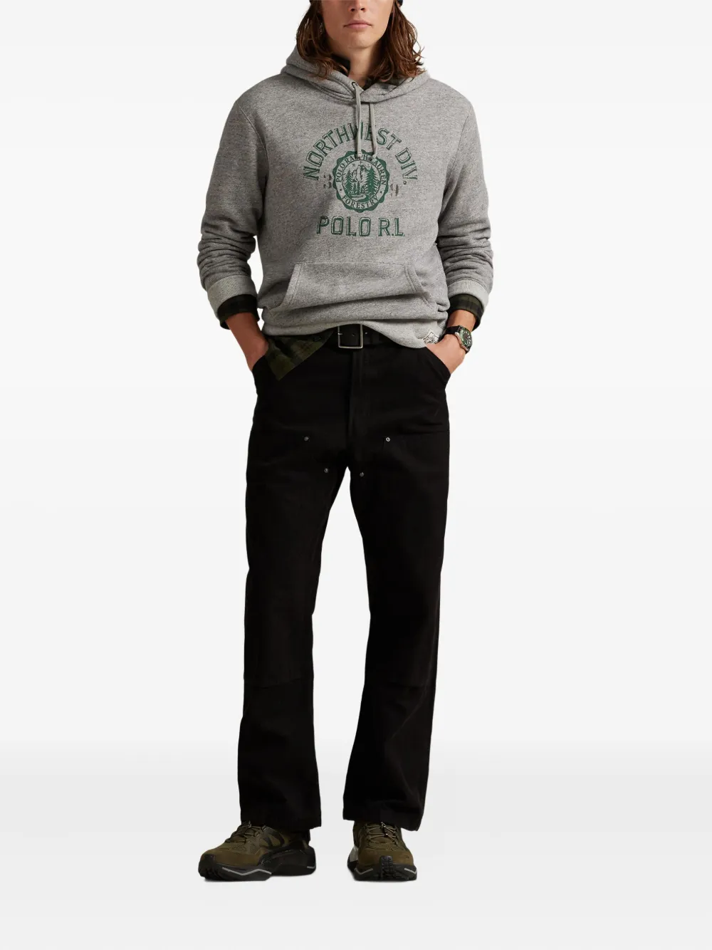Polo Ralph Lauren Hoodie met print Grijs