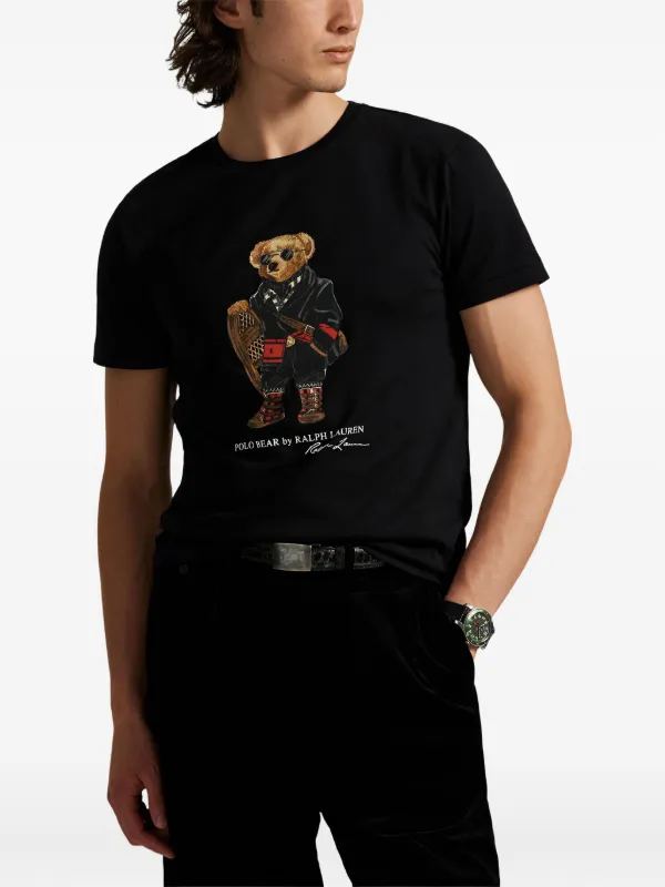 Polo Ralph Lauren Polo Bear Cotton T-shirt | Black | FARFETCH