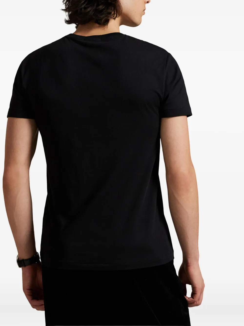 Polo Ralph Lauren Mens Fa25 Black Holiday Bear Bear-print Short-sleeve Cotton T-shirt In Black