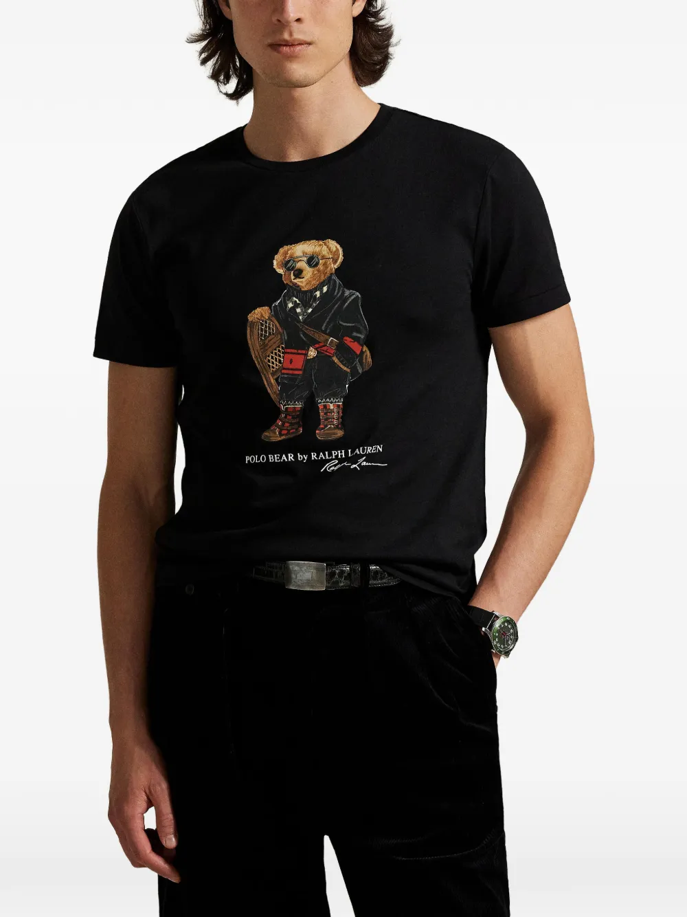 Polo Ralph Lauren Polo Bear Cotton T-shirt | Black | FARFETCH