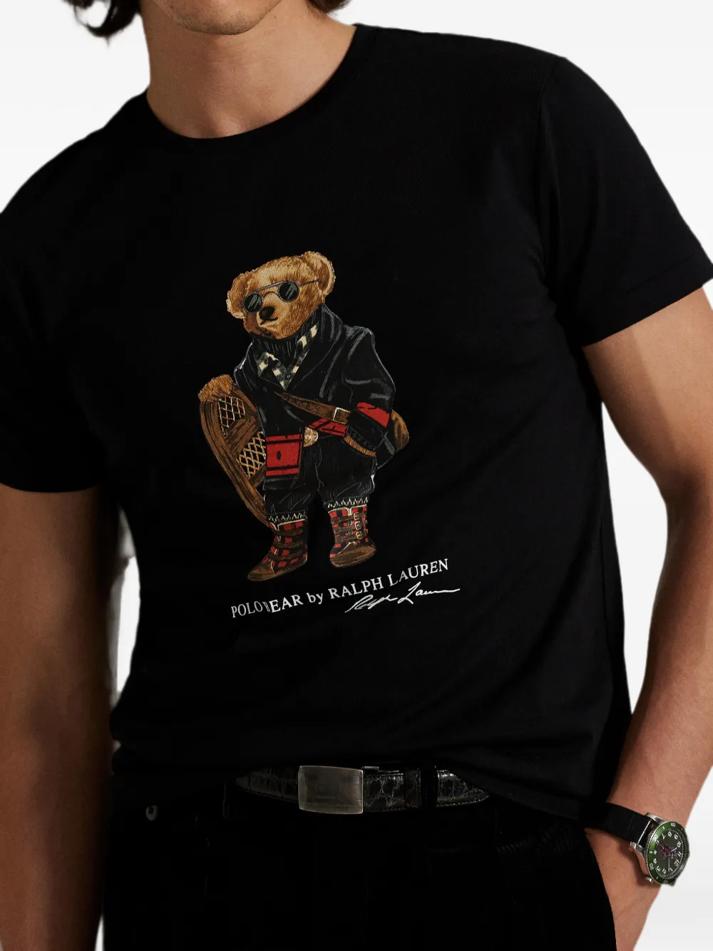 Polo Ralph Lauren Polo Bear Cotton T-shirt | Black | FARFETCH
