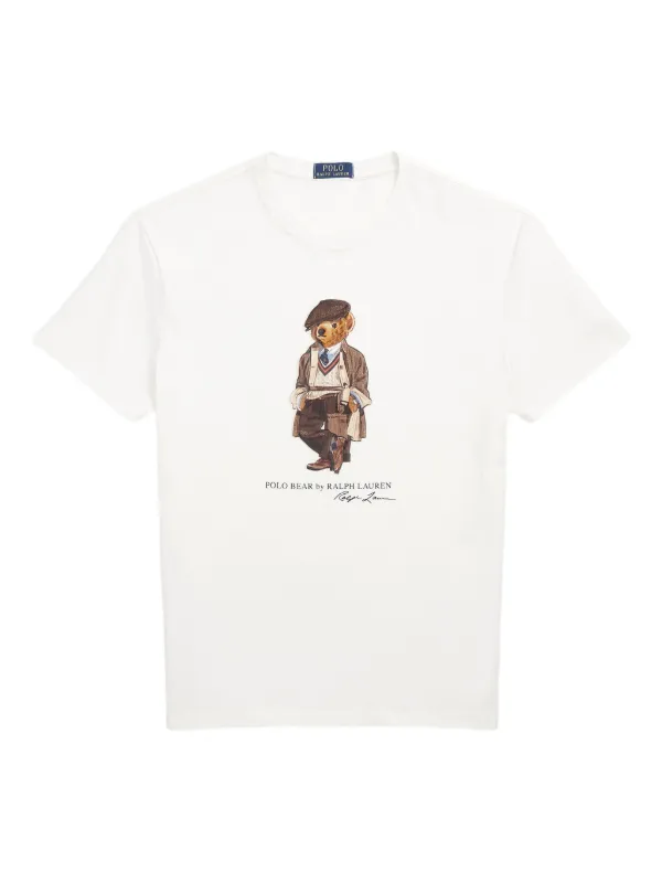 Polo Ralph Lauren ベアモチーフ スリムフィット Tシャツ | ホワイト
