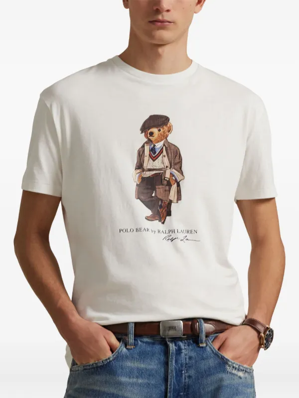 Polo Ralph Lauren ベアモチーフ スリムフィット Tシャツ | ホワイト