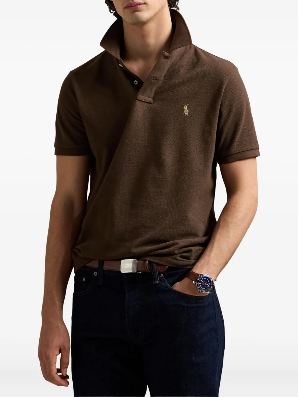 Polo Ralph Lauren Katoenen poloshirt Bruin