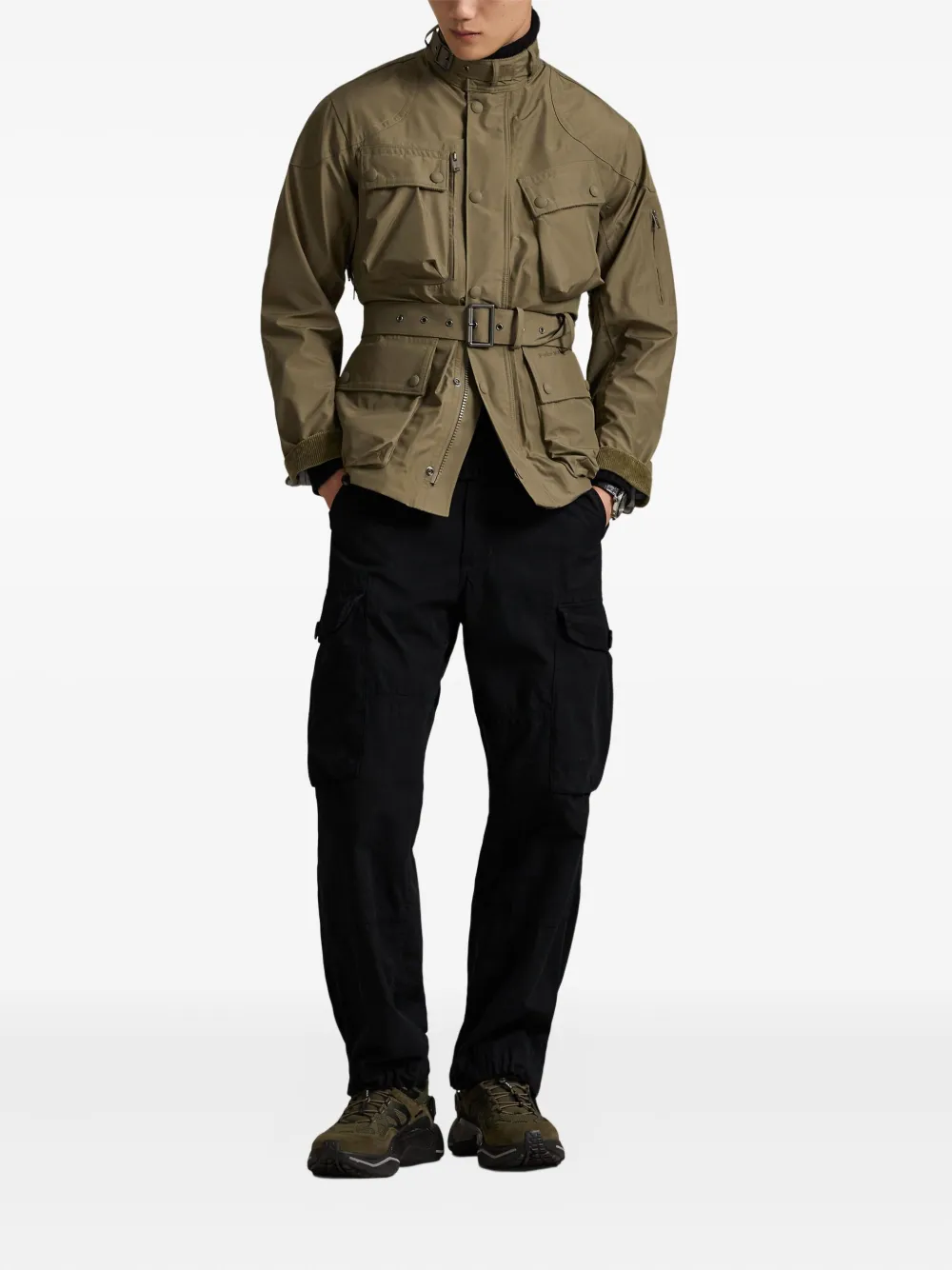 Polo Ralph Lauren embroidered-logo belted jacket | Military Jackets | Image 2