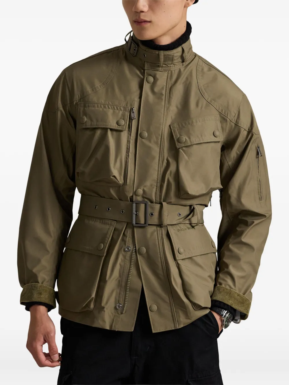 Polo Ralph Lauren Jack met geborduurd logo en ceintuur Groen