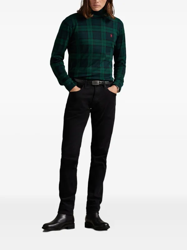 Polo Ralph Lauren Plaid Turtleneck Sweatshirt | Green | FARFETCH