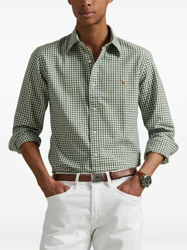 Polo Ralph Lauren gingham-check button-up Shirt Green FARFETCH JO