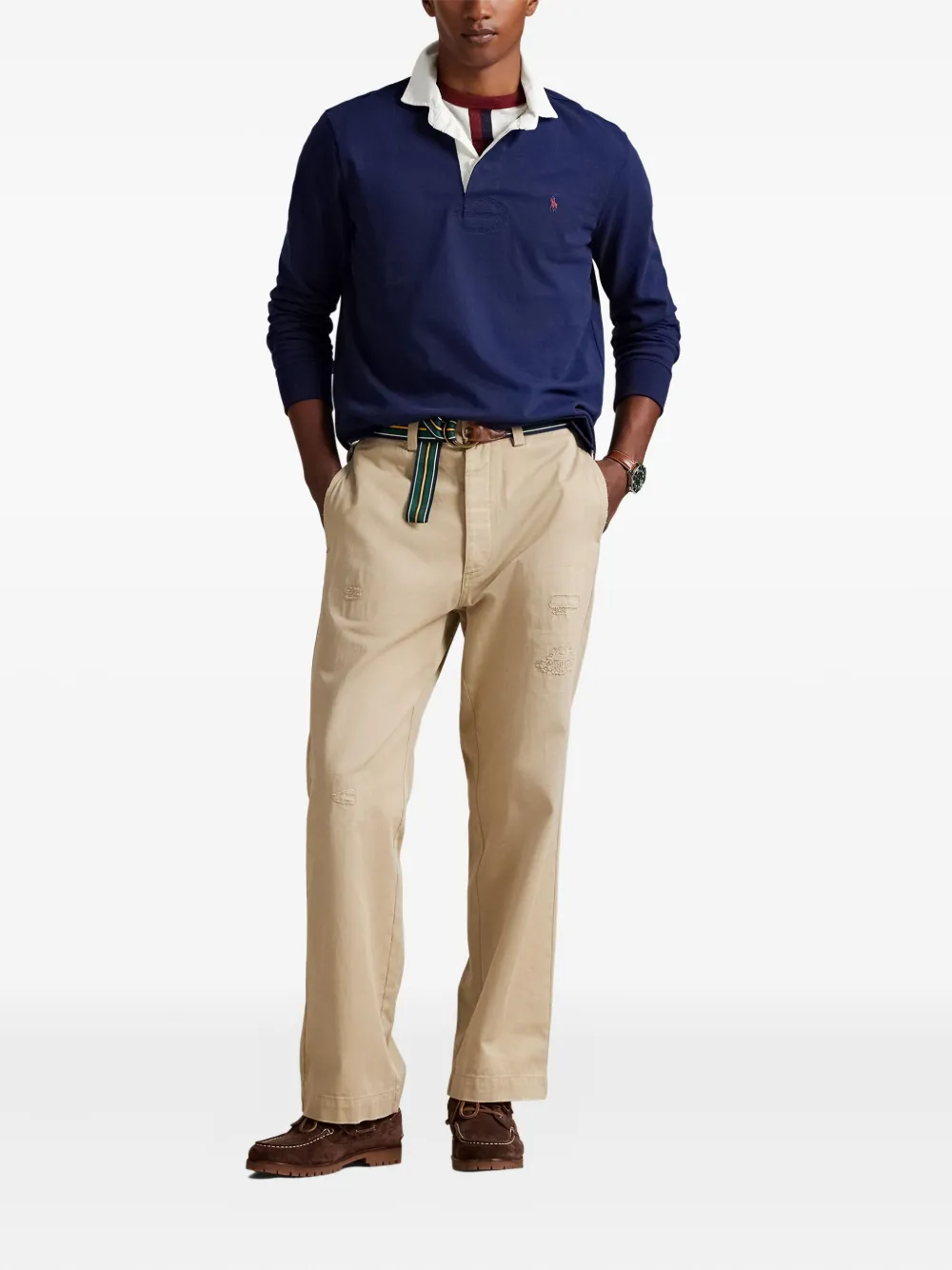 Polo Ralph Lauren Poloshirt met lange mouwen NEWPORT NAVY C3927