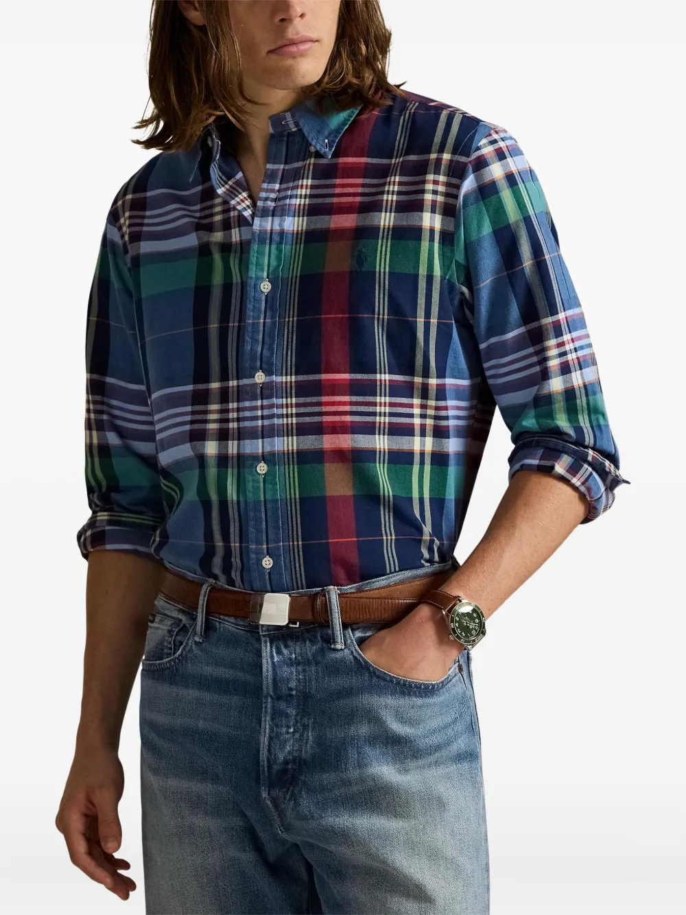 Polo Ralph Lauren plaid-pattern shirt Blauw