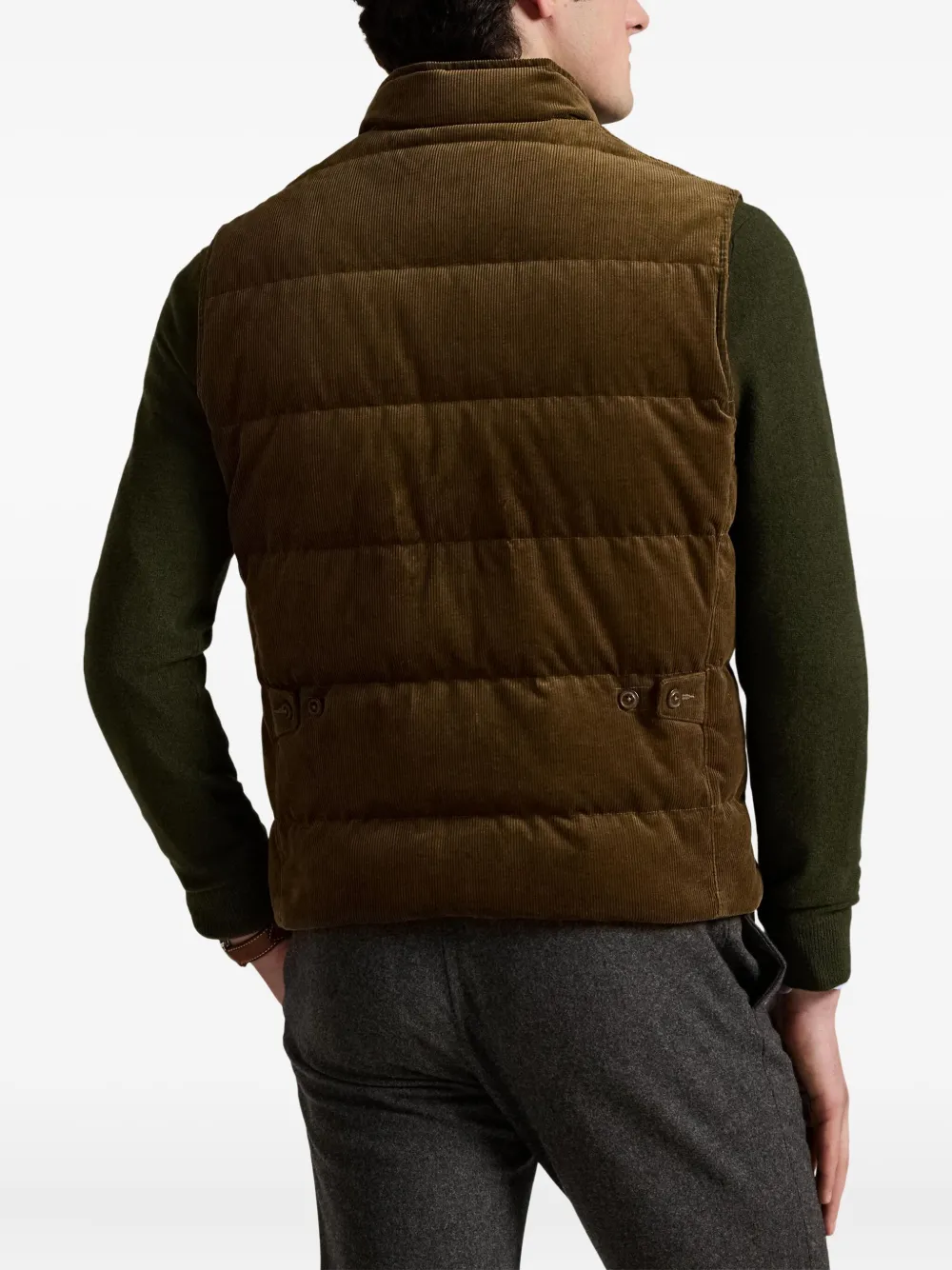 Polo Ralph Lauren Ribfluwelen bodywarmer met geborduurd logo Bruin